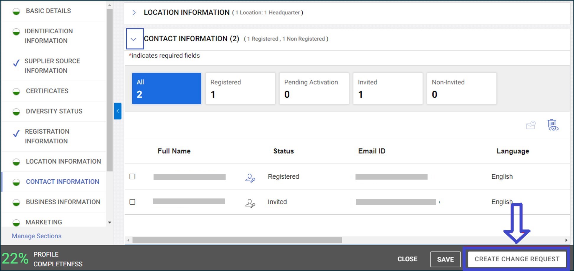 How to modify my user's data for access to the GEP SMART system?